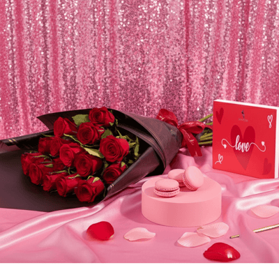 Blooms & Gifts My Only One Red Roses & Chocolate Bouquet