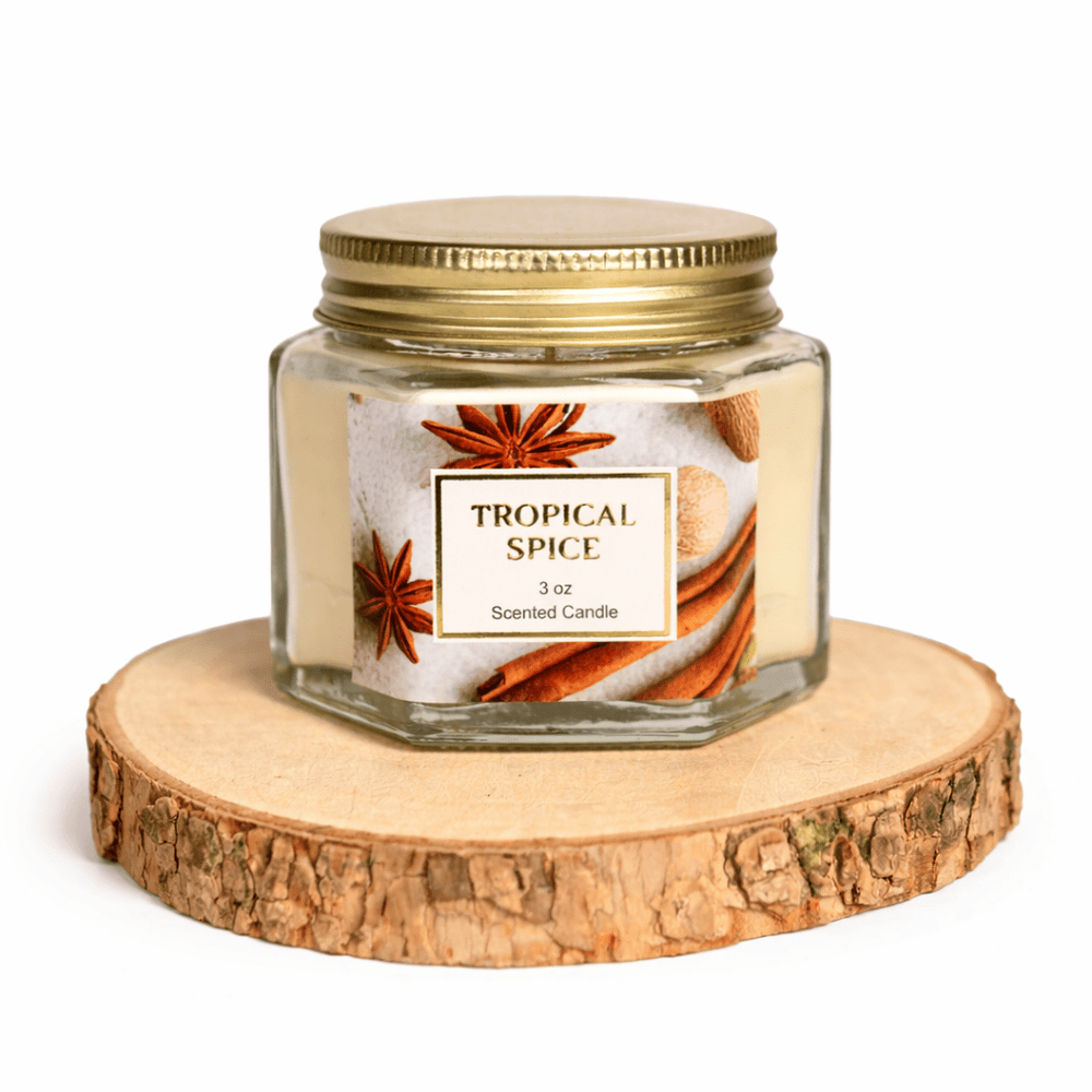 Siya Home 3oz Hexagonal Jar with Lid