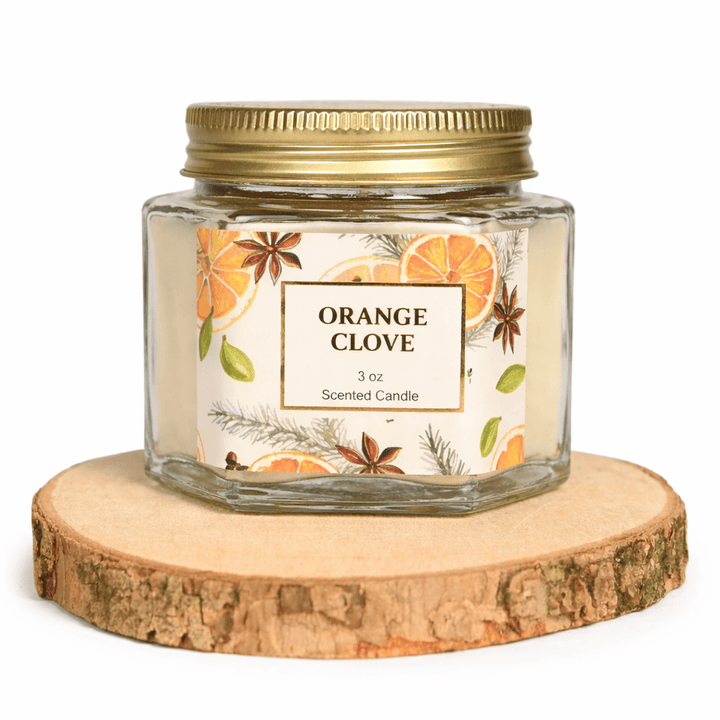Siya Home 3oz Hexagonal Jar with Lid