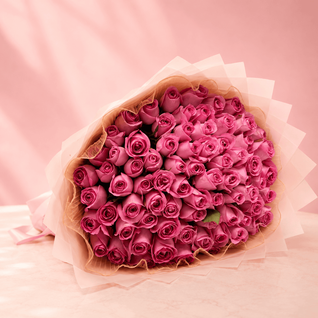 Blooms & Gifts Baby Pink Cloud – 60 Baby Pink Roses Bouquet