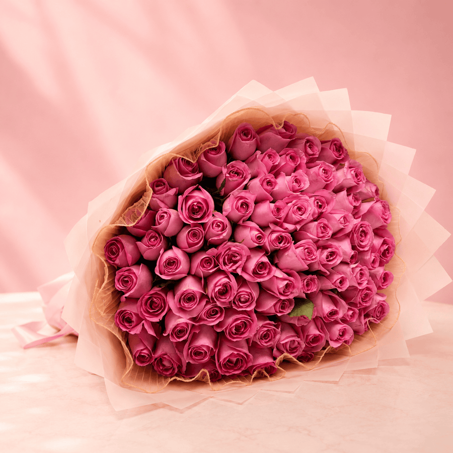 Blooms & Gifts Baby Pink Cloud – 60 Baby Pink Roses Bouquet
