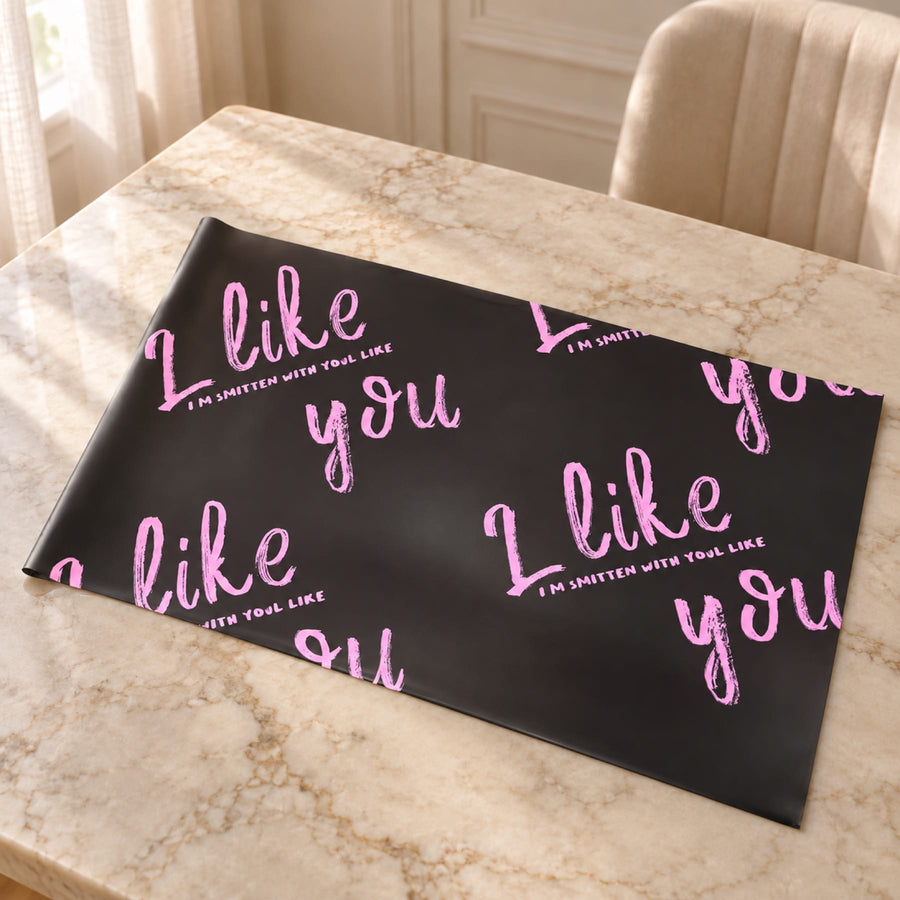 Blooms & Gifts Black I Like You Wrap
