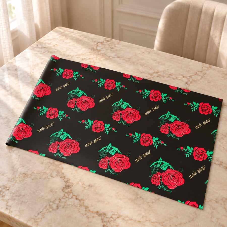 Blooms & Gifts Black Red Rose Wrap