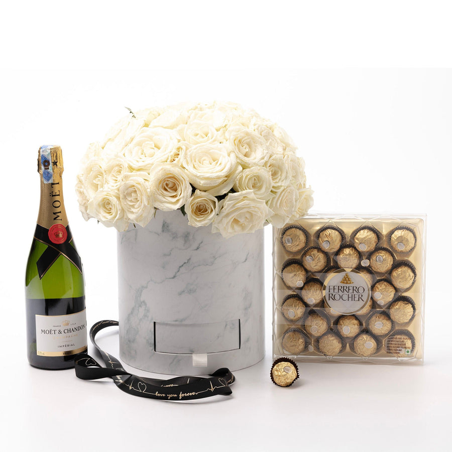Blooms & Gifts Blanc Luxe Moët