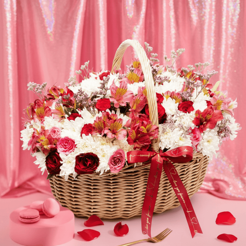 Blooms & Gifts Blissful Large Mixed Flower Basket