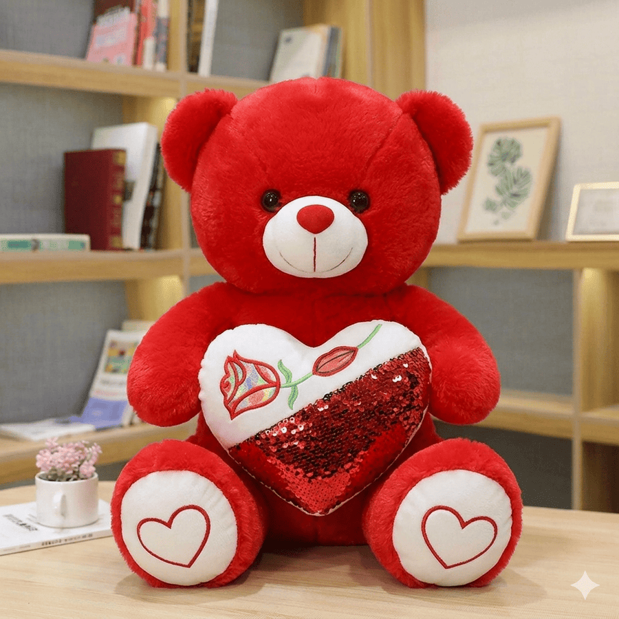 Blooms & Gifts Blush Red 40cm Teddy