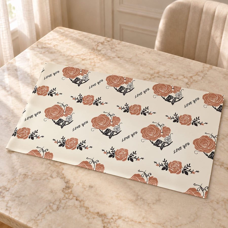 Blooms & Gifts Cream Mocha Rose Wrap