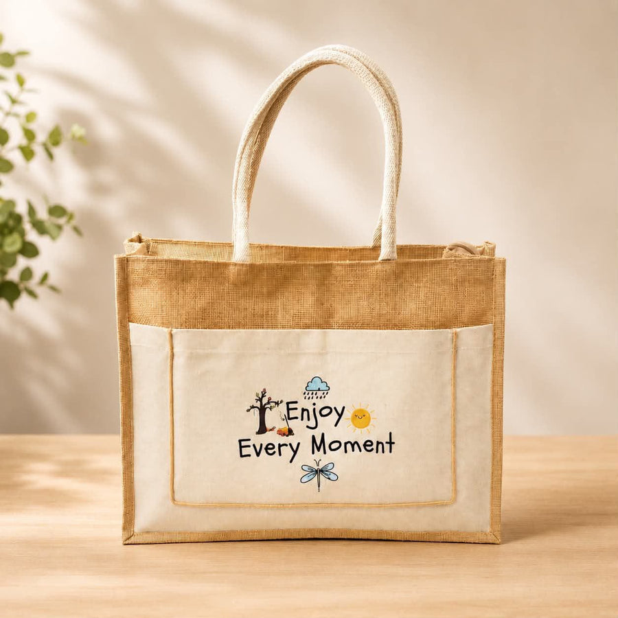 Blooms & Gifts Enjoy Moments Jute Tote