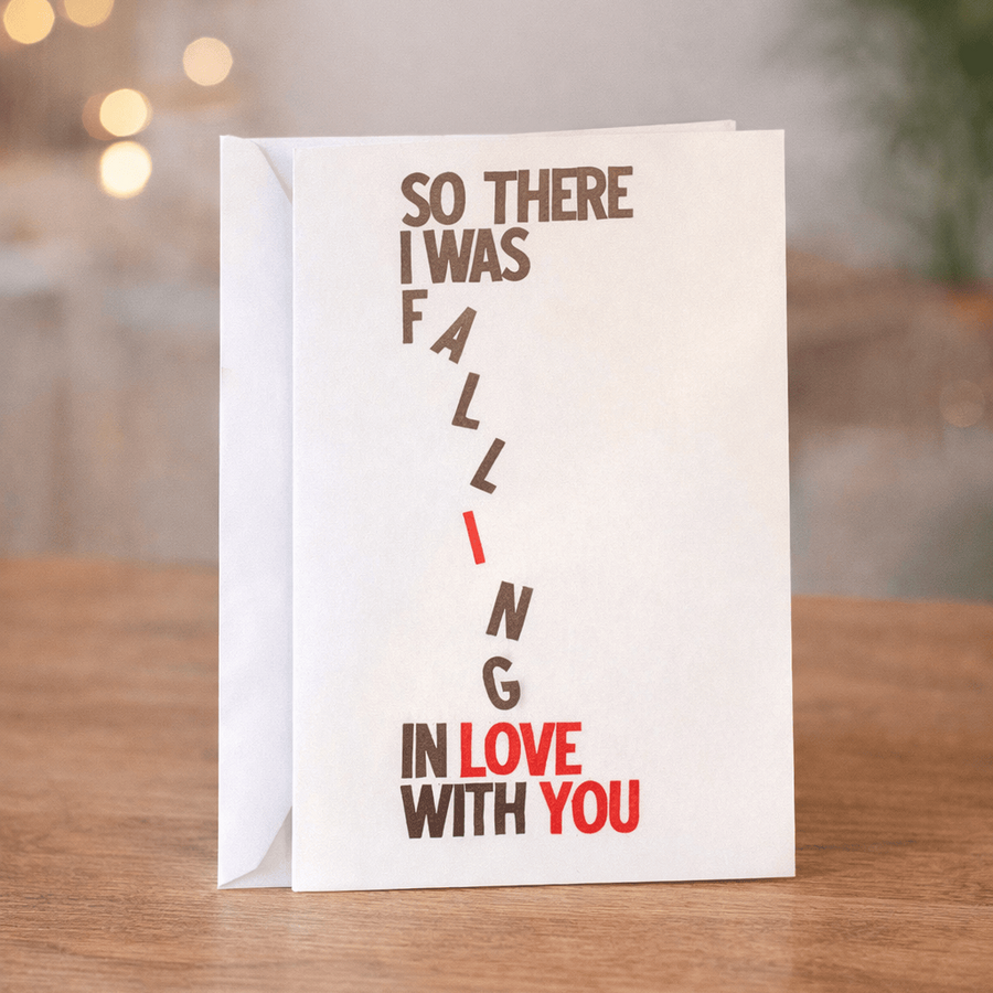 Blooms & Gifts Falling In Love With You A6 Card