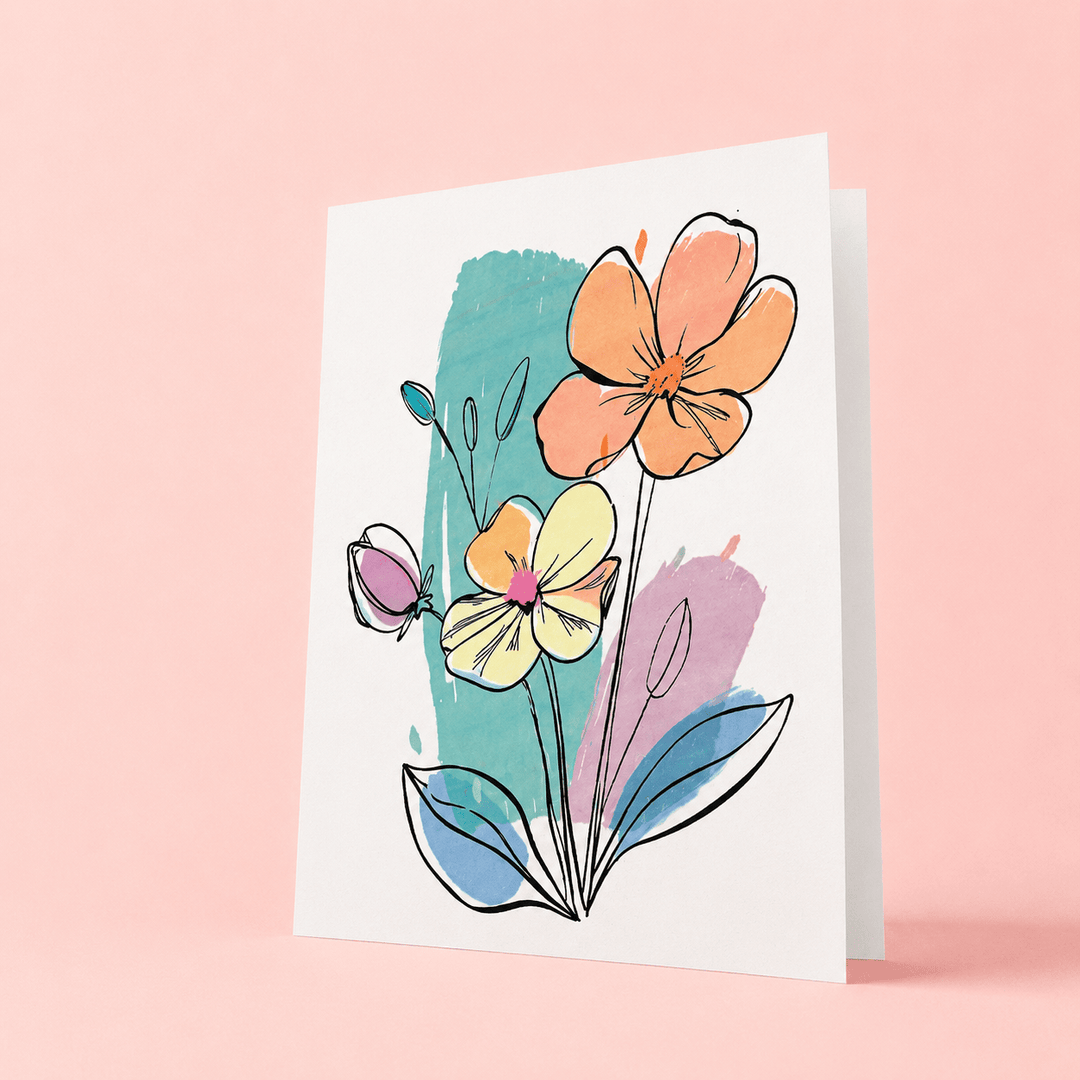 Blooms & Gifts Floral Blooms A6 Card