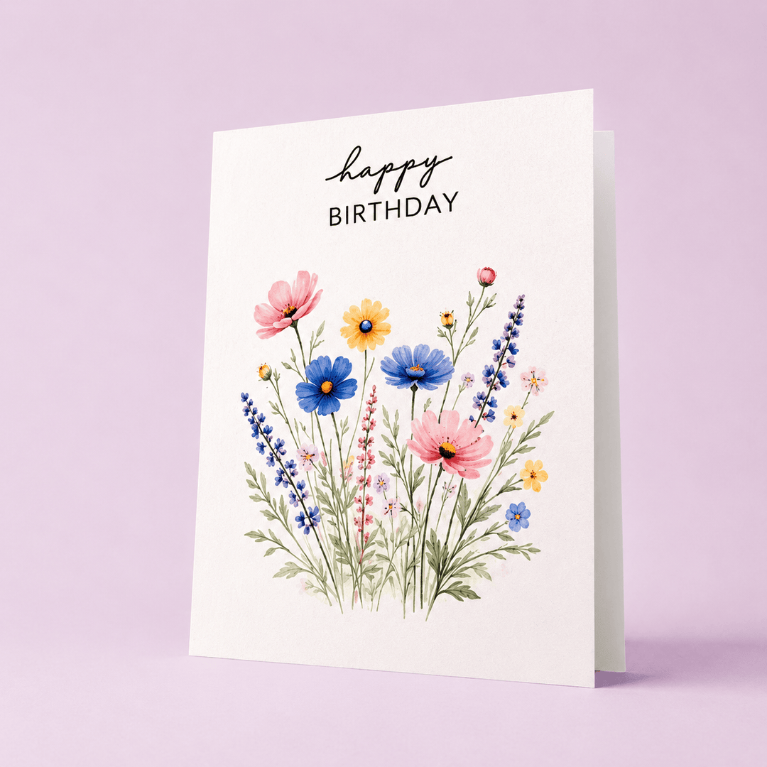 Blooms & Gifts Floral Happy Birthday A6 Card