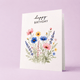 Floral Happy Birthday A6 Card