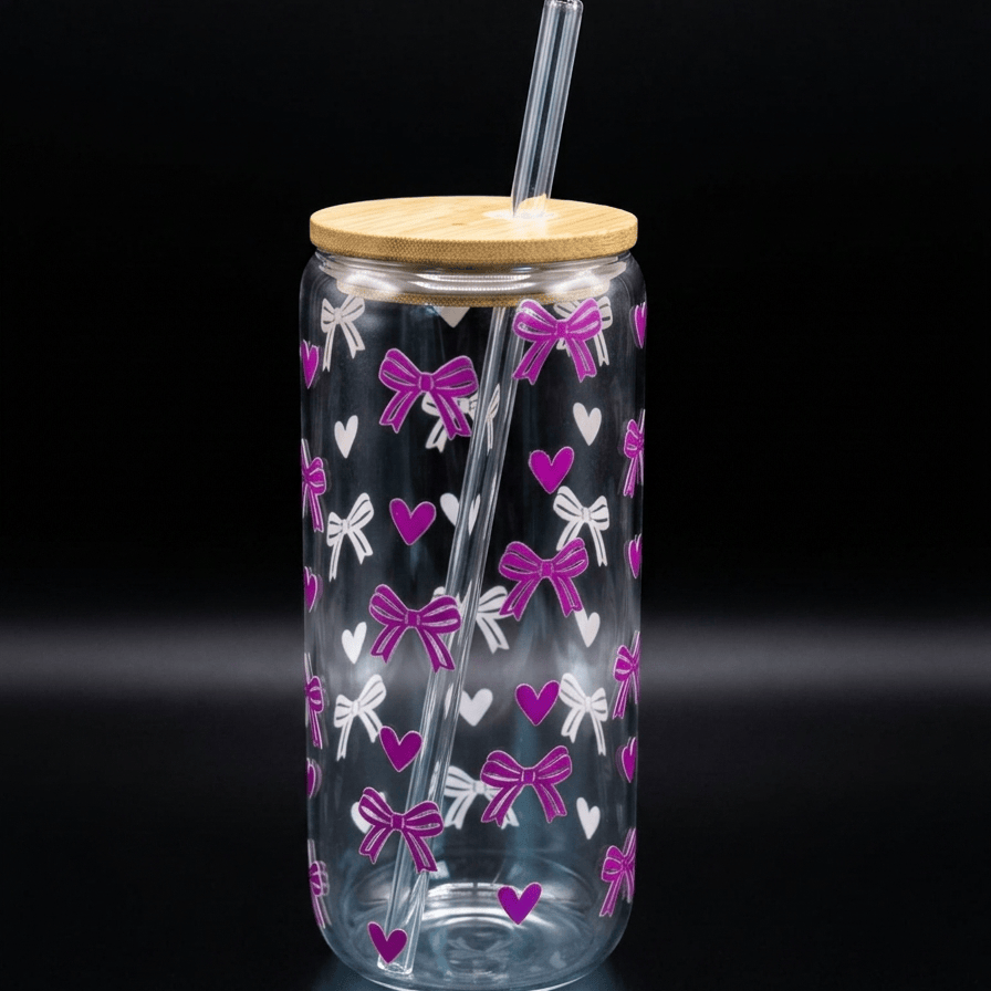 Blooms & Gifts Glass Water Tumbler With Wooden Lid 300ml