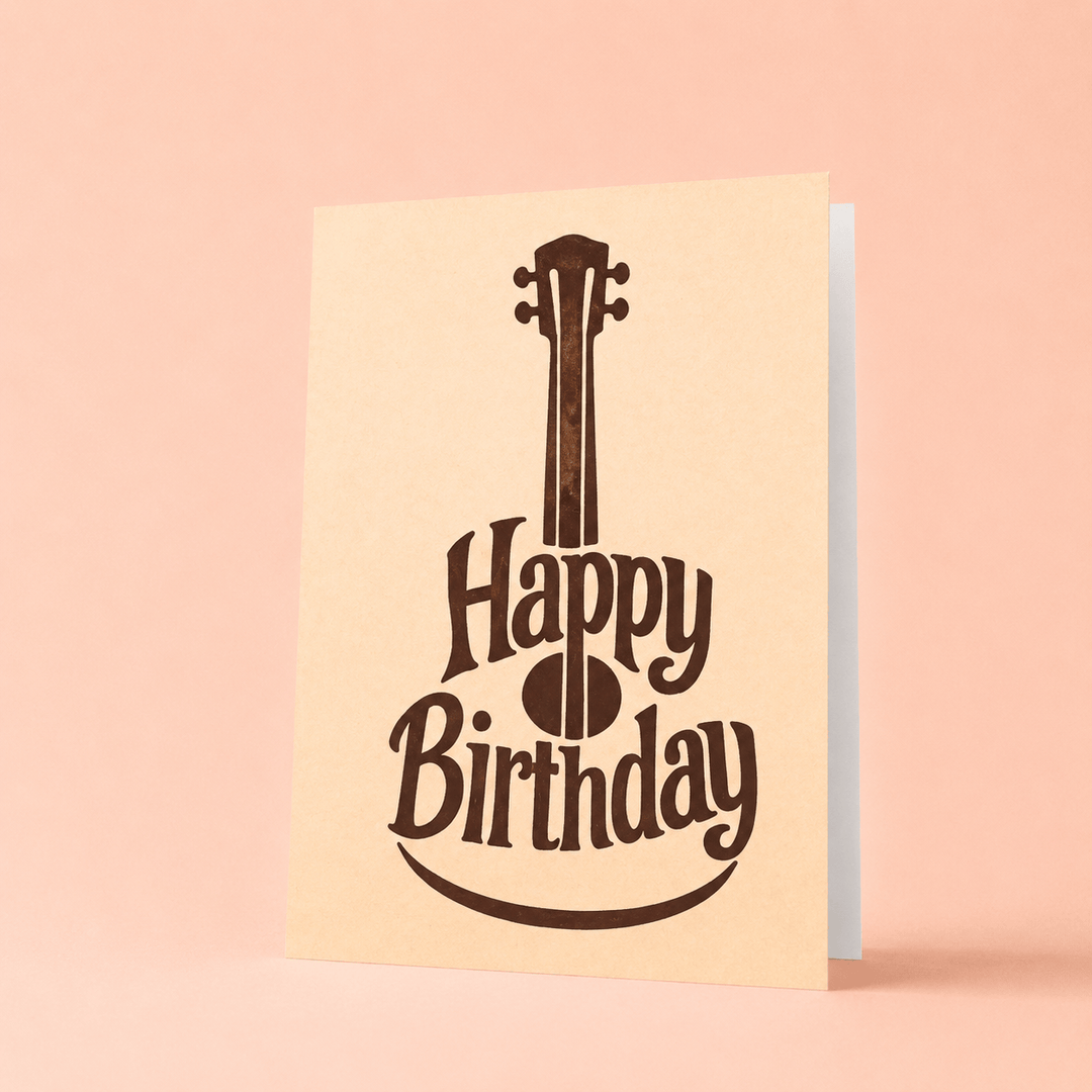 Blooms & Gifts Happy Birthday Guitar A6 Card