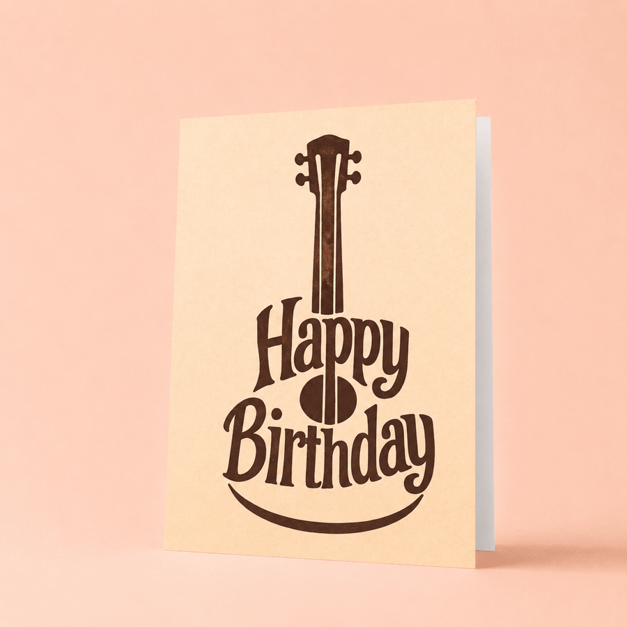 Blooms & Gifts Happy Birthday Guitar A6 Card