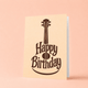 Happy Birthday Guitar A6 Card