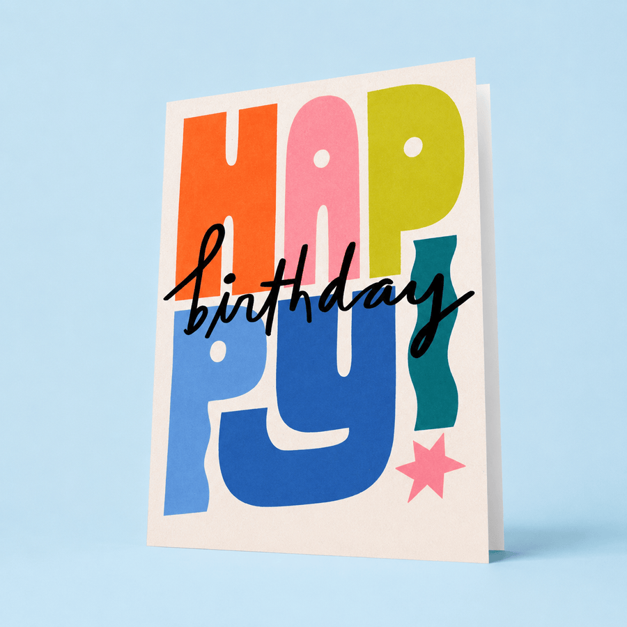 Blooms & Gifts Happy Birthday Star A6 Card