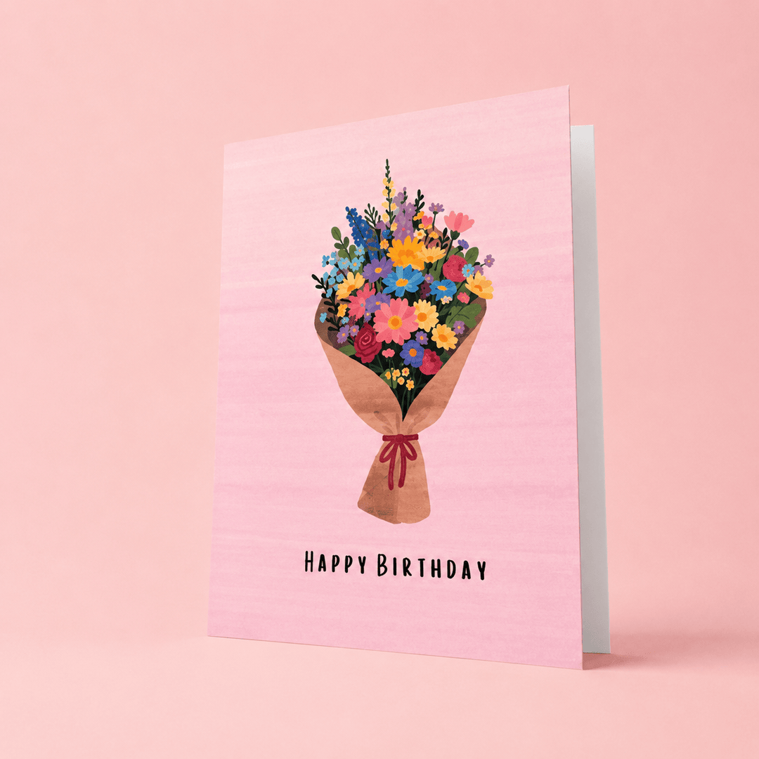 Blooms & Gifts Here Are Your Flowers A6 Card