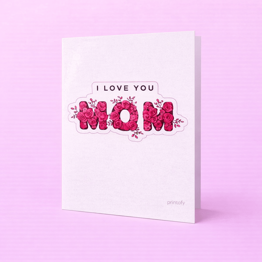 Blooms & Gifts I Love You Mom A6 Card