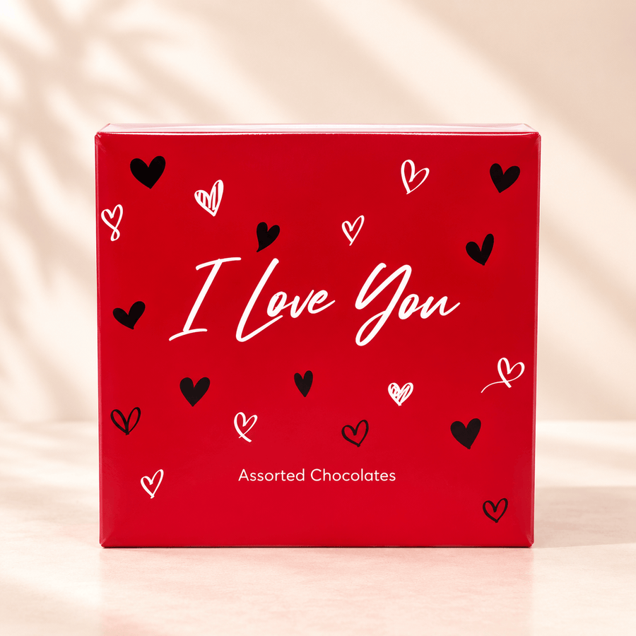 Blooms & Gifts I Love You Red Chocolate Gift Box