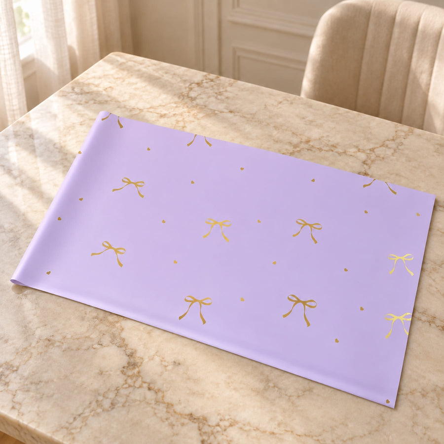 Blooms & Gifts Lilac Gold Bow Wrap