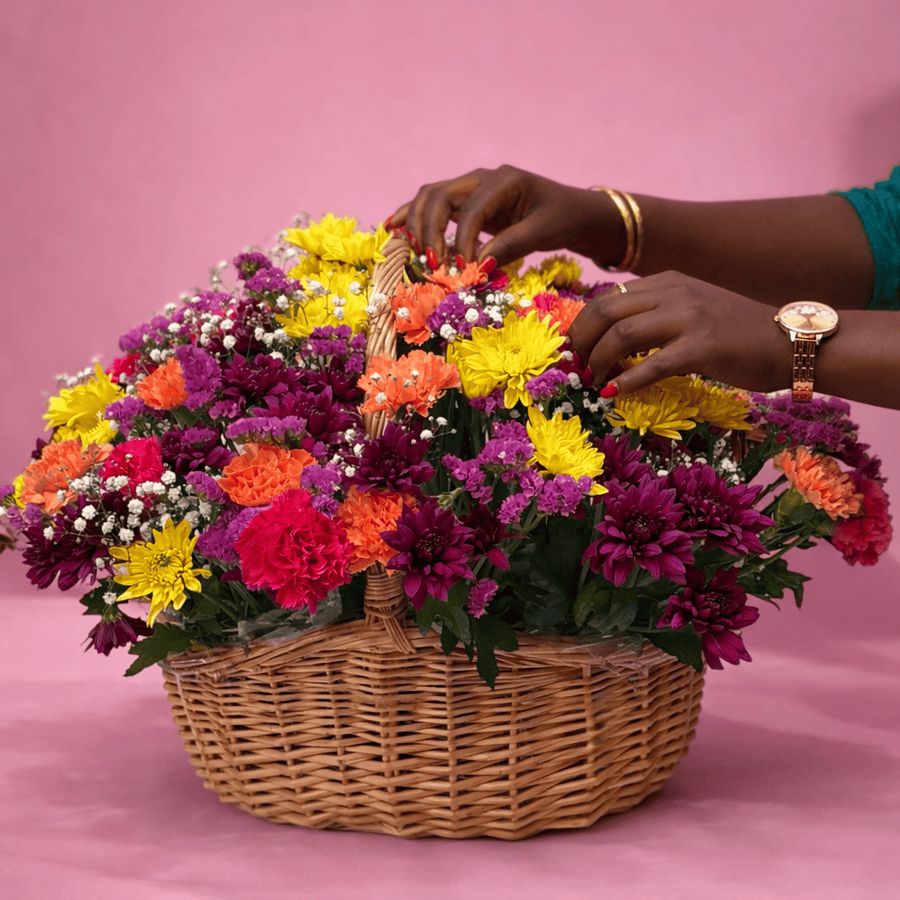 Blooms & Gifts Lofty Love Garden Basket Arrangement