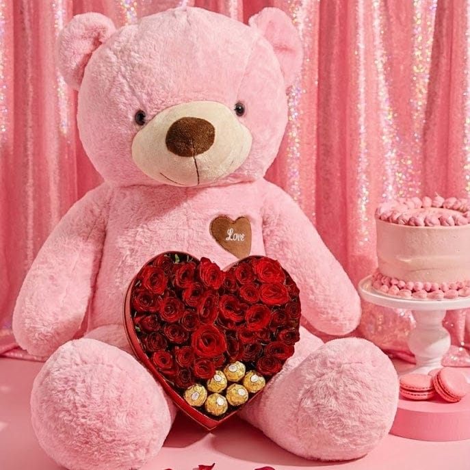 Blooms & Gifts Love, Loudly 100cm Teddy Bear