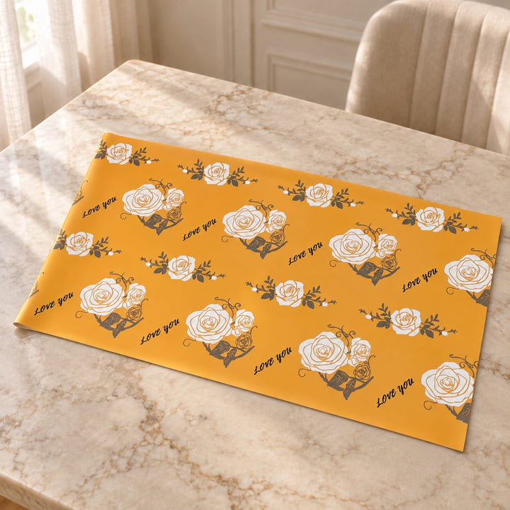 Blooms & Gifts Marigold White Rose Wrap