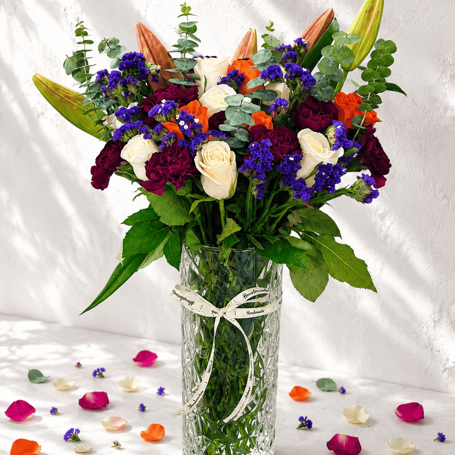 Blooms & Gifts Midnight & Ivory Vase Arrangement