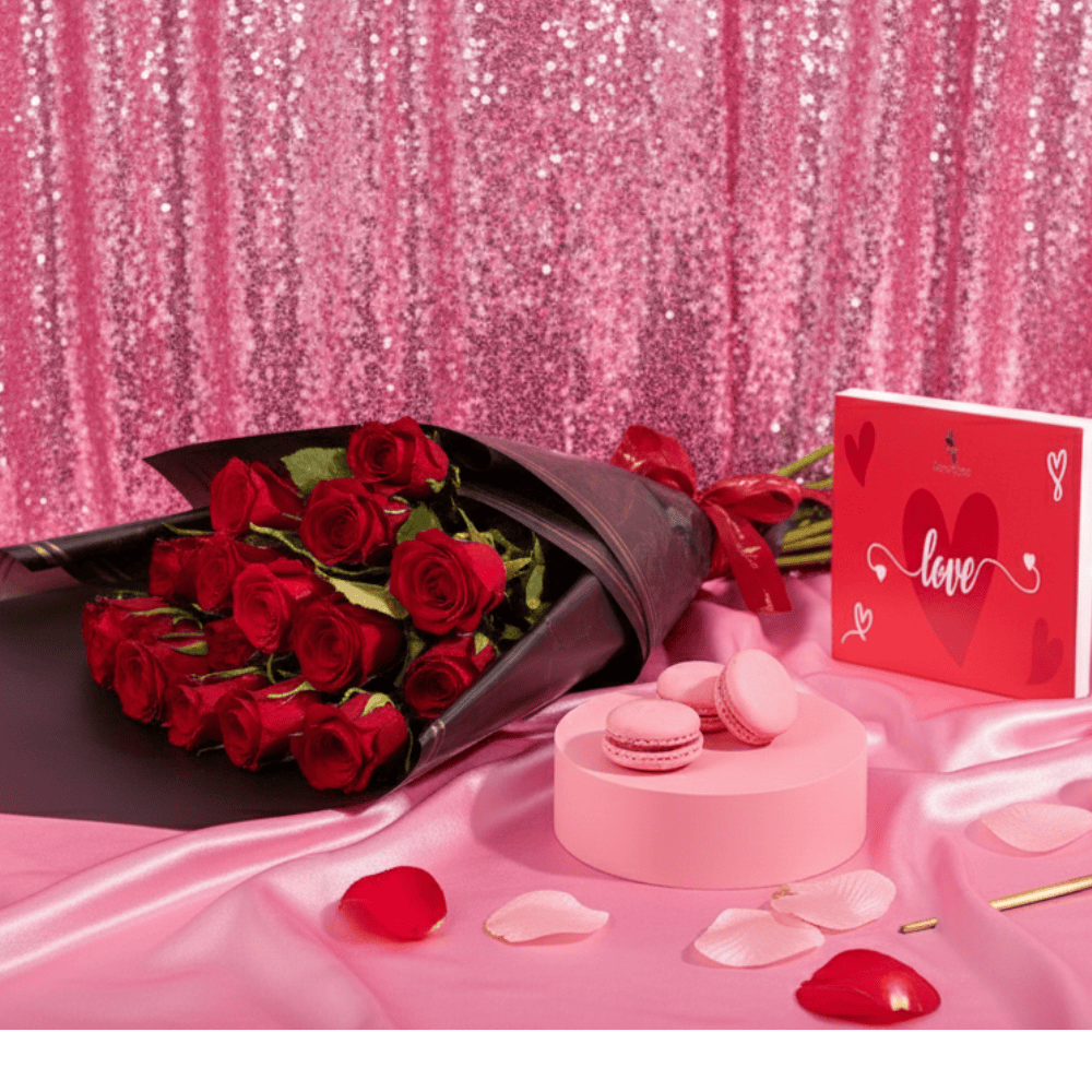 Blooms & Gifts My Only One Red Roses & Chocolate Bouquet