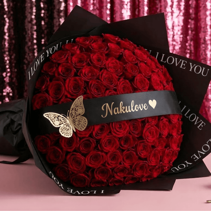 Blooms & Gifts Nakulove Heart Red Roses Bouquet