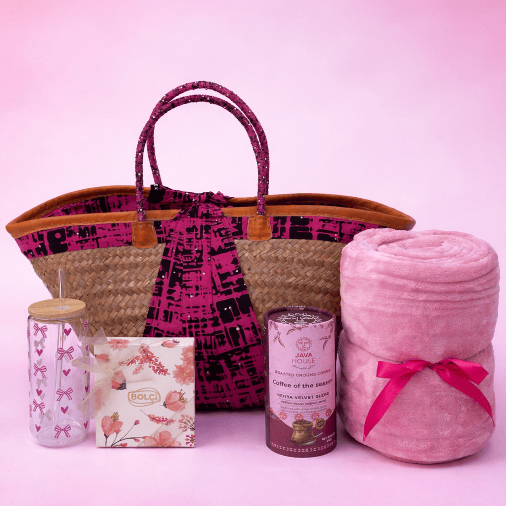 Blooms & Gifts Pink Comfort & Chocolate Indulgence Gift Hamper