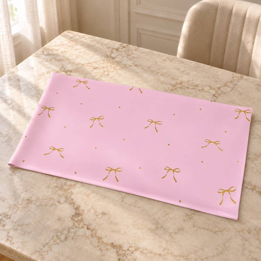 Blooms & Gifts Pink Gold Bow Wrap