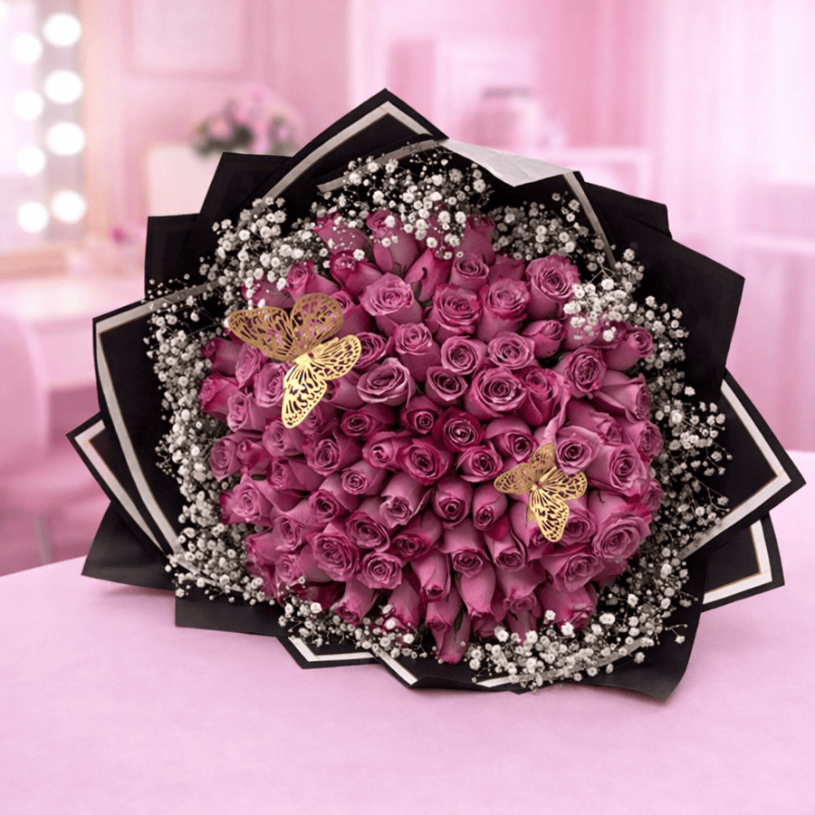 Blooms & Gifts Purple Rose Bets
