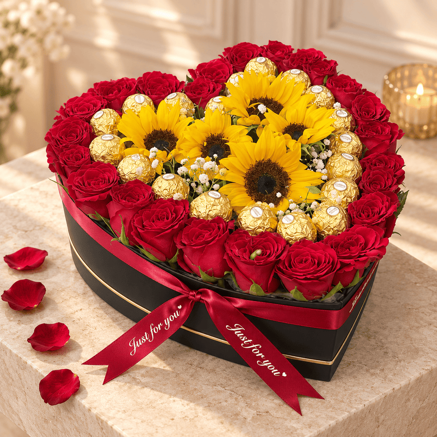 Blooms & Gifts Rouge & Radiance Love Box
