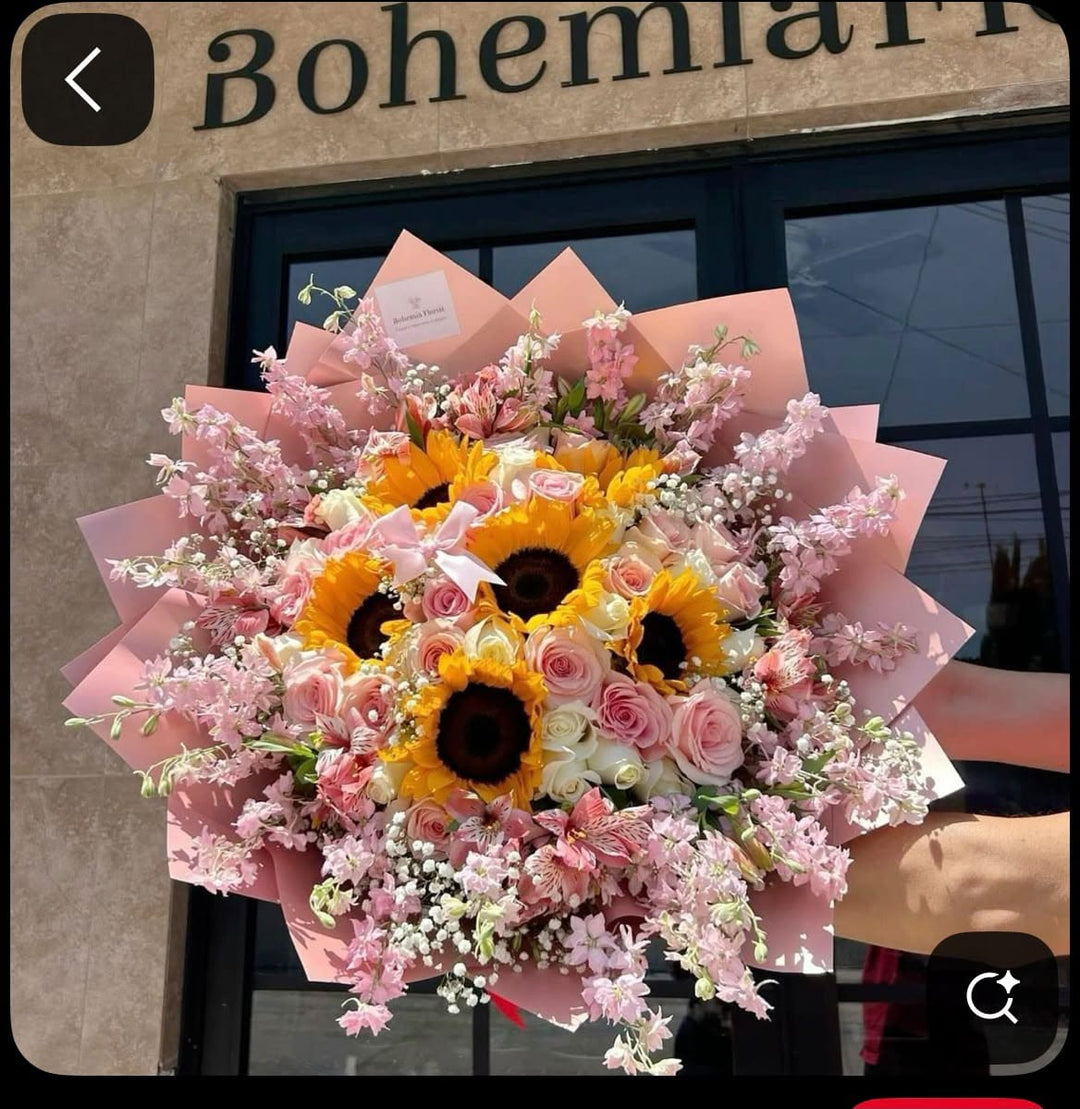 Blooms & Gifts sunflower pinky Bouquet