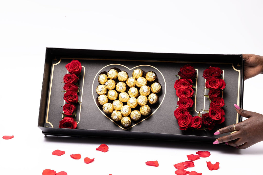 Blooms & Gifts Sweet Love Red Roses & Chocolate Box