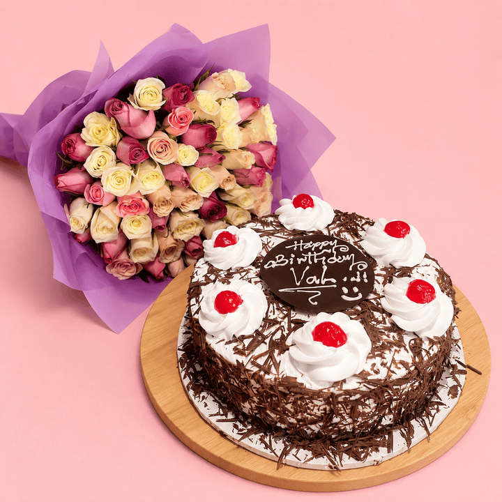 Blooms & Gifts The Purple Passion Cake Combo