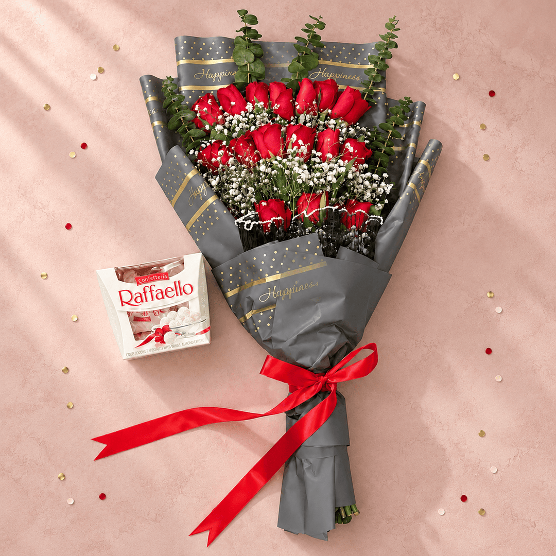 Blooms & Gifts The Sweetest Plot Twist Flower Package