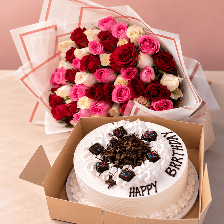 Blooms & Gifts The White Forest Garden Combo