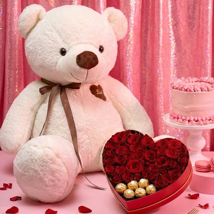 Blooms & Gifts Pure Heart Energy 100cm Teddy Bear