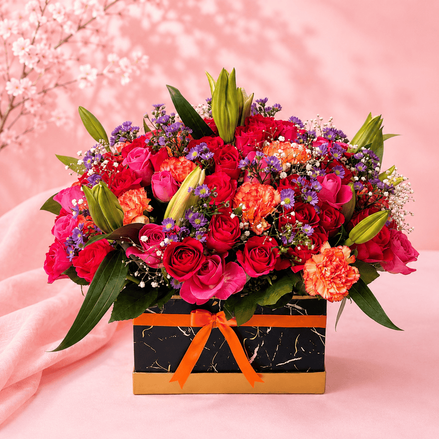 Blooms & Gifts Velvet & Bloom Marble Box