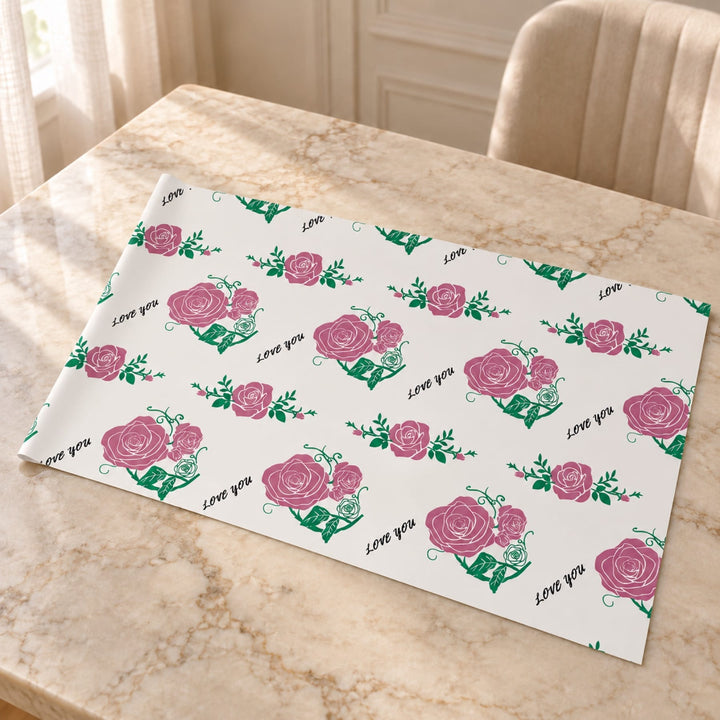 Blooms & Gifts White Mauve Rose Wrap