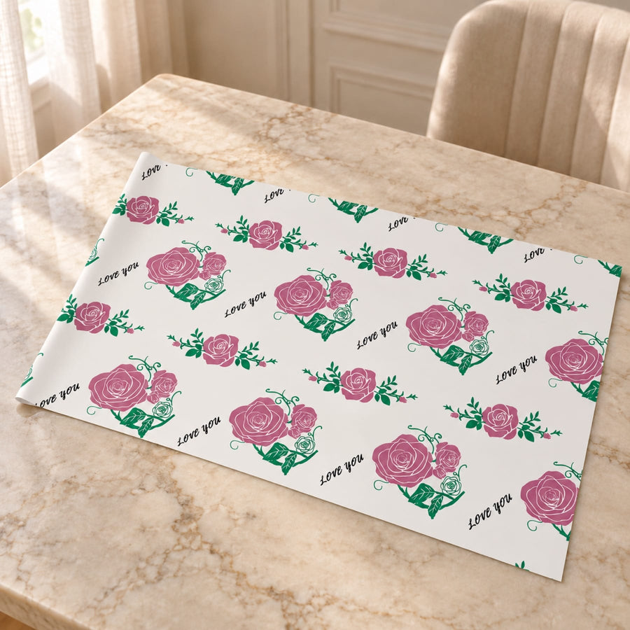 Blooms & Gifts White Mauve Rose Wrap