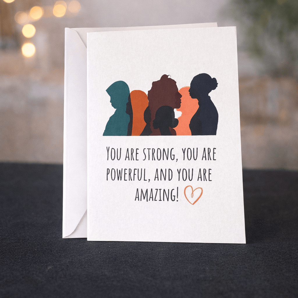 Blooms & Gifts You Are Strong, Powerful, Amazing A6 Card